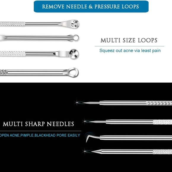 6PCS Dual Heads Blackhead Remover, Pimple Comedone Extractor, Acne Whitehead Ble - Picture 4 of 7